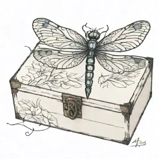 A Jewelry Box With A Dragonfly