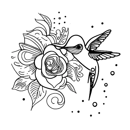 Ich Liebe Dich With Hummingbird Or Plants