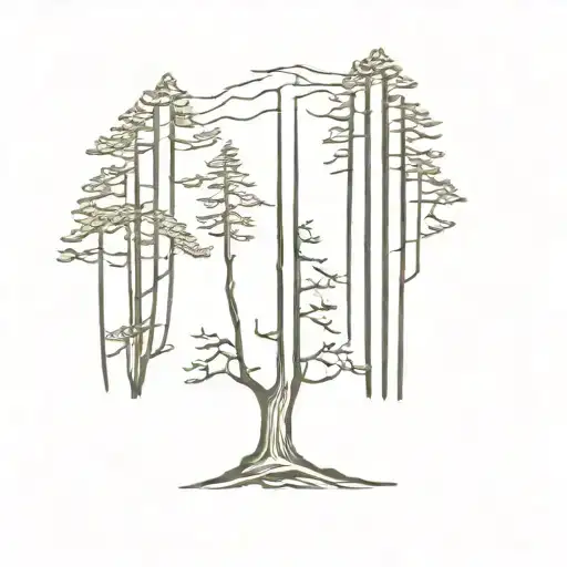 Redwood Tree Growing