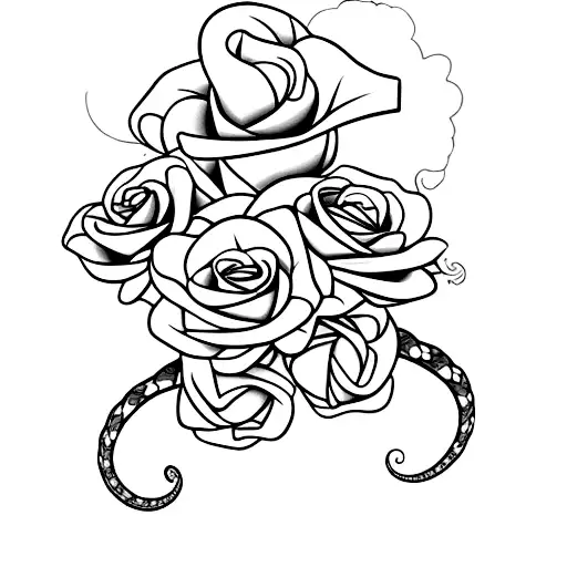 Snake Around Rose