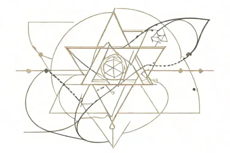 Composition Of The Cross And Star Of David Statue