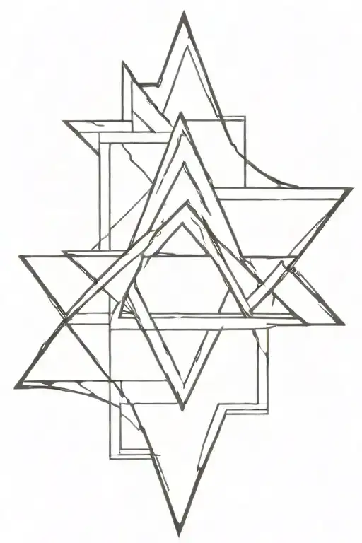 A Simple Cross With A Star Of David In The Middle