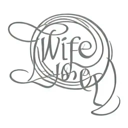 Ambigram Of The Words Wife And Lover