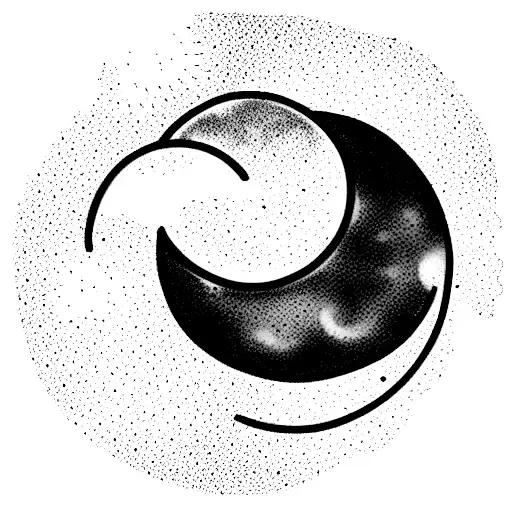 Dots With Upward Crescent Moon