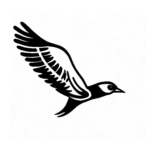 Flying Bird With The Word Free