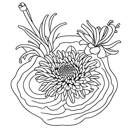 Chrysanthemum And Lily