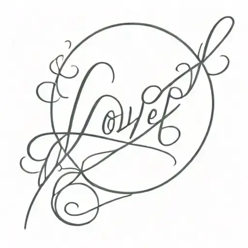 Word 'Love' Written