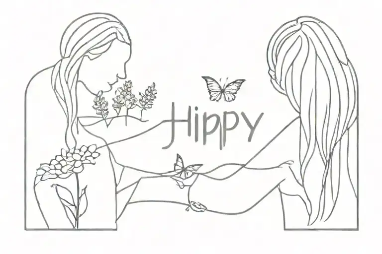 Hippy Boho With Nature Tramp Stamp