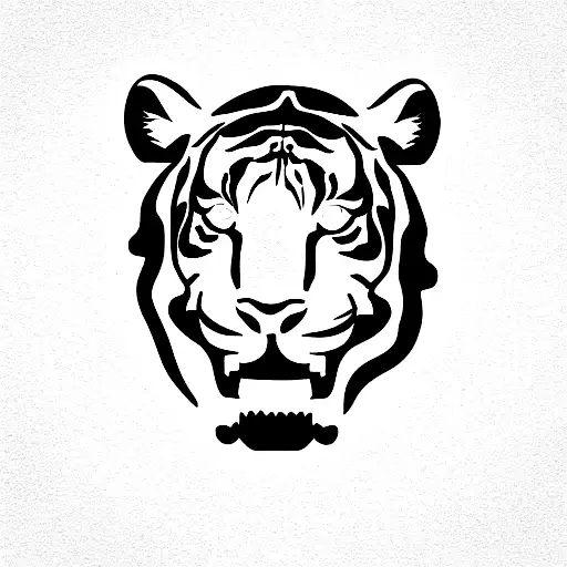 Tiger Outline Initials Ms World