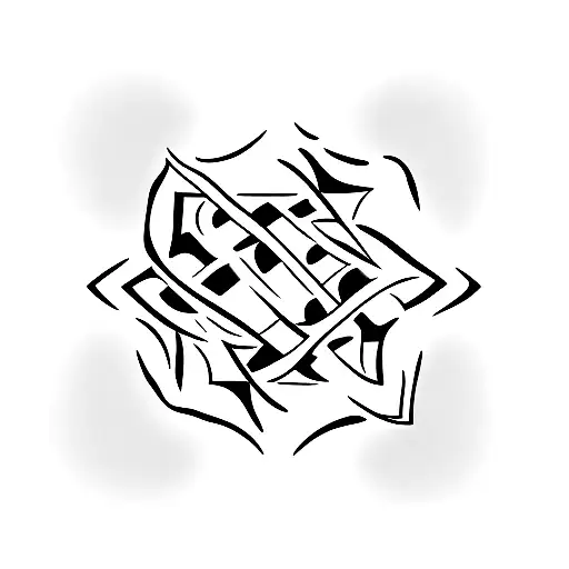 Aleph Symbol Formed By Reflecting Light Rays