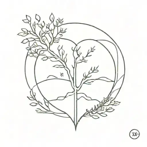 North Star Heart And Tree