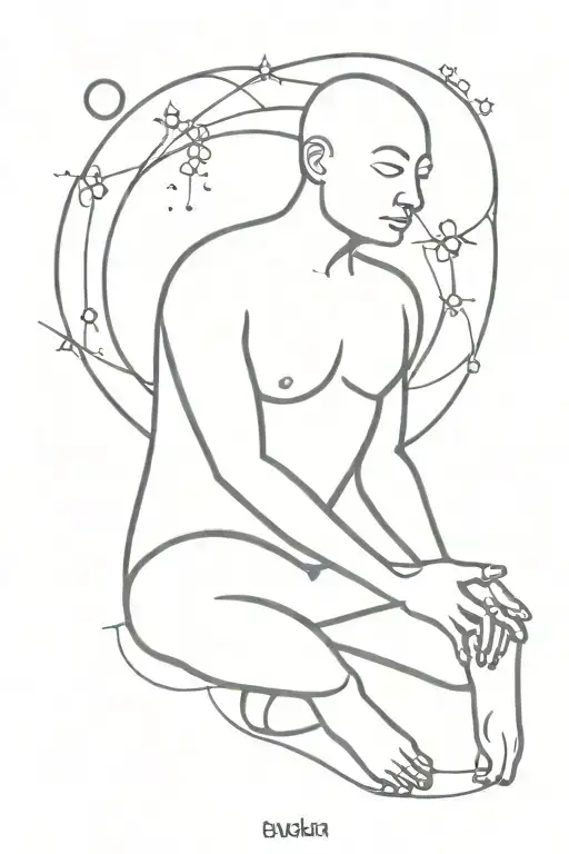 Budah Meditating In Lost Time And Space