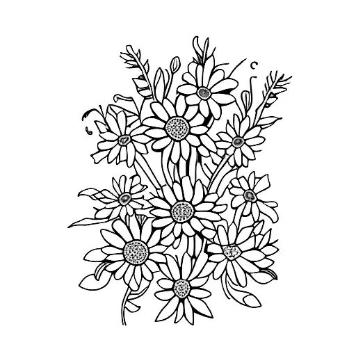 Daisies And Lily Of The Valley And Morning Glory