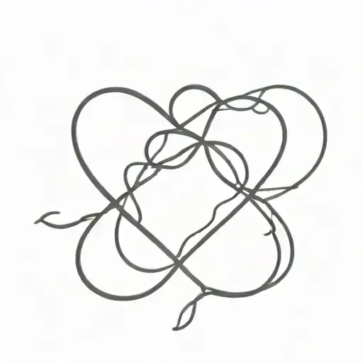 Heart And Unconditional Love Symbol Intertwined