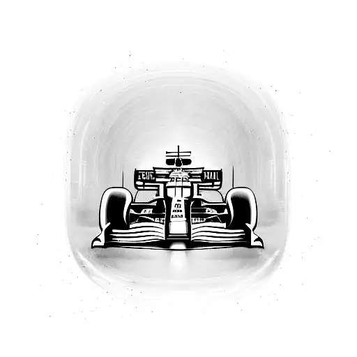 A Sleek Formula One Car Speeding Through A Race Track With The Quote 'Push The Limits'