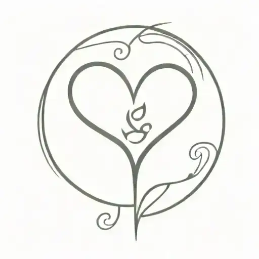 Heart With The Symbol For Unconditional Love
