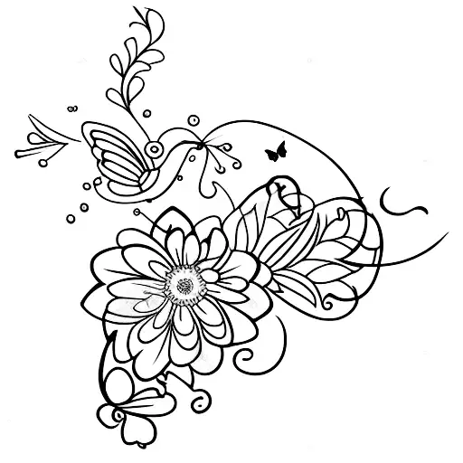 Floral With Butterflies