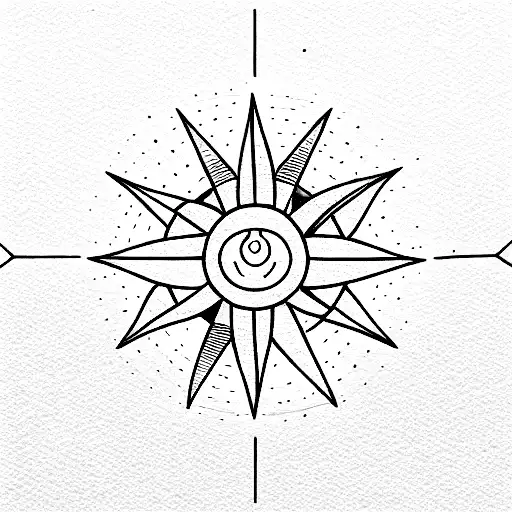 Sun Moon Star Geometric