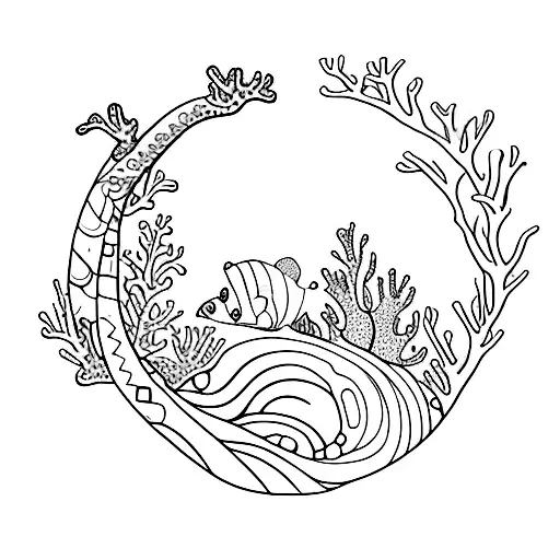 Coral Reef With Animals In The Ocean