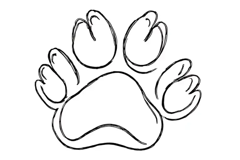 Dog Paw Print Surrounded