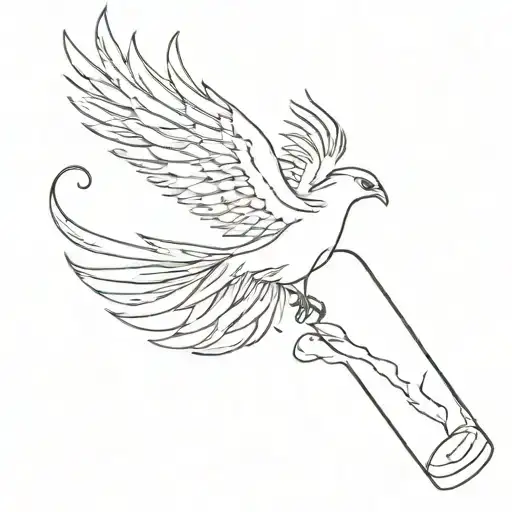 Phoenix Flying Out Of A Bottle