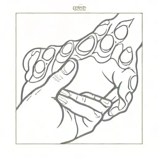 Hand Reaching For Dog Paw