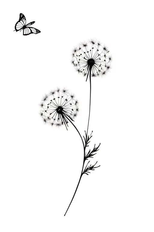 Dandelion Butterfly Simple