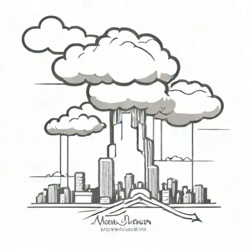 A Mushroom Cloud From A Nuclear Explosion Destroying A Major City Within An Abstract Frame