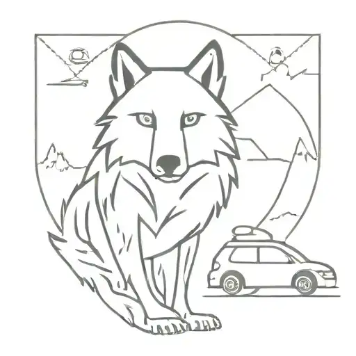 Wolf And Cars