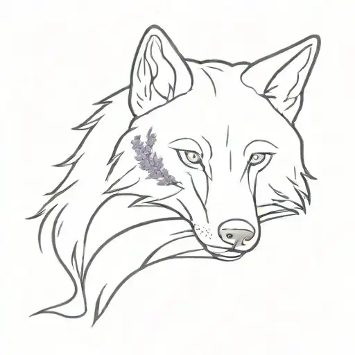 Lavender And Wolf Head