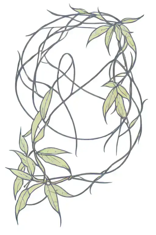 Ribbon With Palm Branches And A Crown Of Thorns