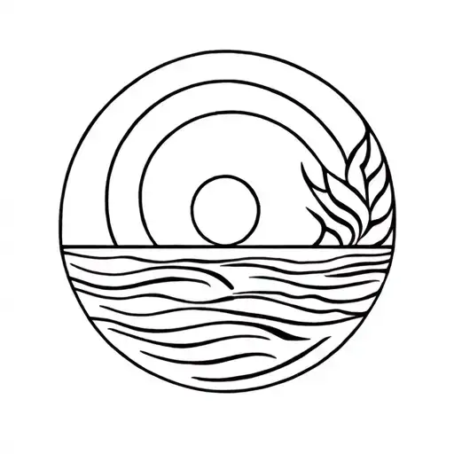 Maori Whit Sun And Sea