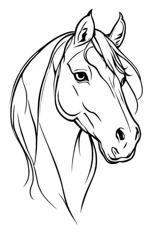 Horse Head Profile Holding