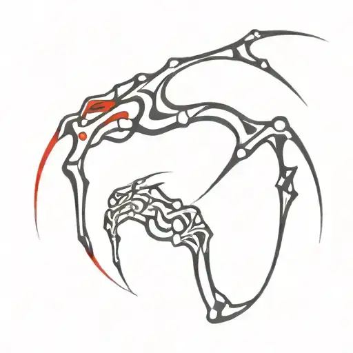 Tribal Bones Gore Red And Black