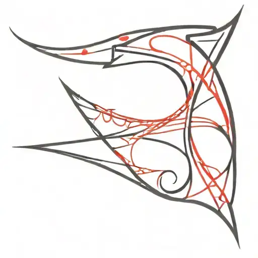 Tribal Gore Red And Black