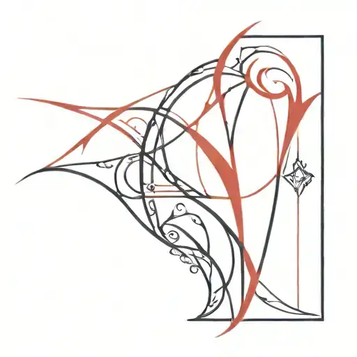 Black And Red Tribal Inspired Tattoo Gothic