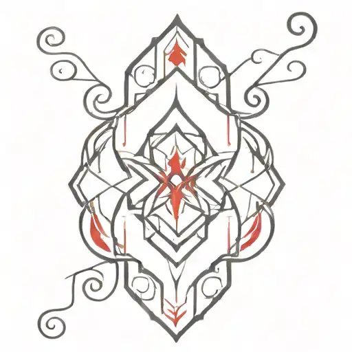 Black And Red Tribal Psychedelic