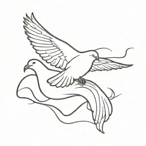 Mother Dove Carrying