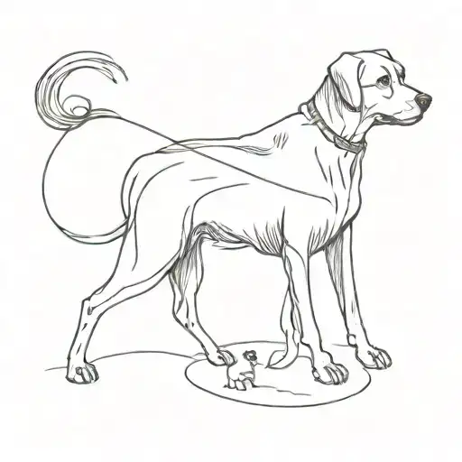 Girl And Dog Playing