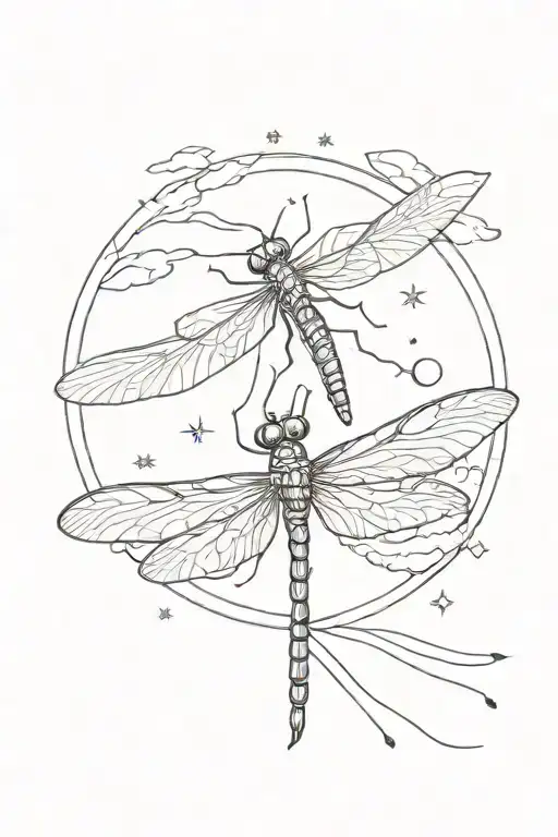 Dragon Fly To Moon