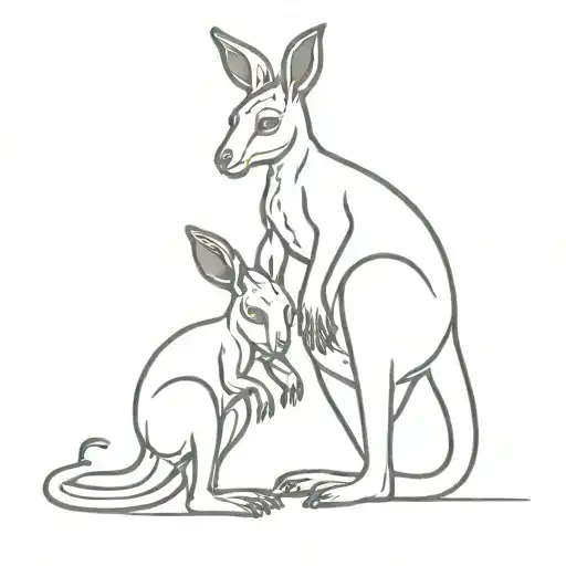 Kangaroo And Baby