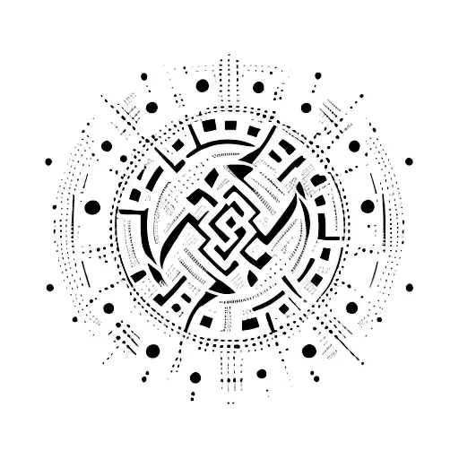 Merge Nordic Runes With Binary Code In A Tattoo Design