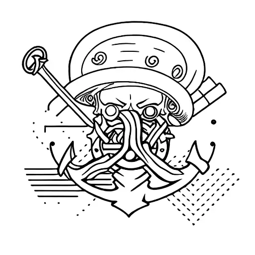 Combine An Anchor And A Strawhat Inspired By One Piece