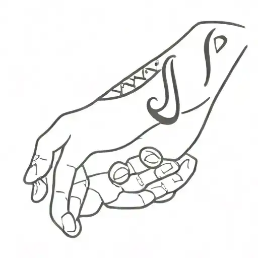 Jamila In Arabic Writing Integrated In Fatima's Hand