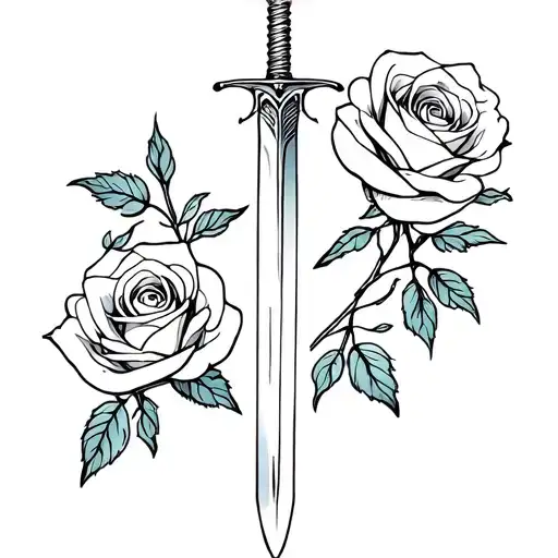 Sword Piercing Roses Growing