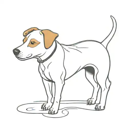 Jack Russell Dog Mix Outline