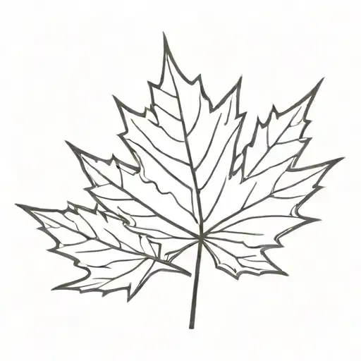 Maple Leaf With Hockey Stick Stem