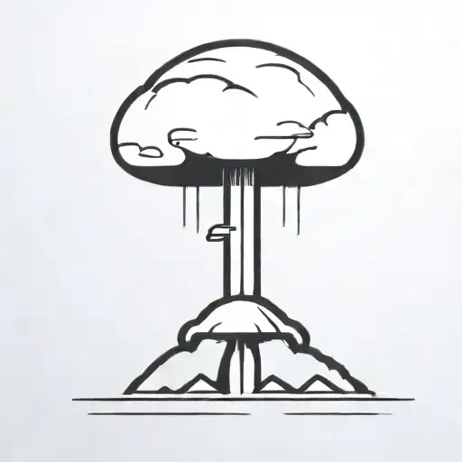 An Abstract Nuclear Explosion Mushroom Cloud