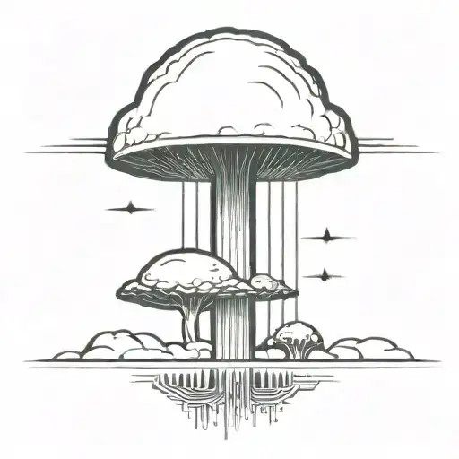 An Abstract Nuclear Explosion Mushroom Cloud