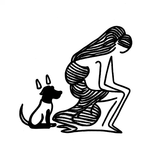 Girl And Dog